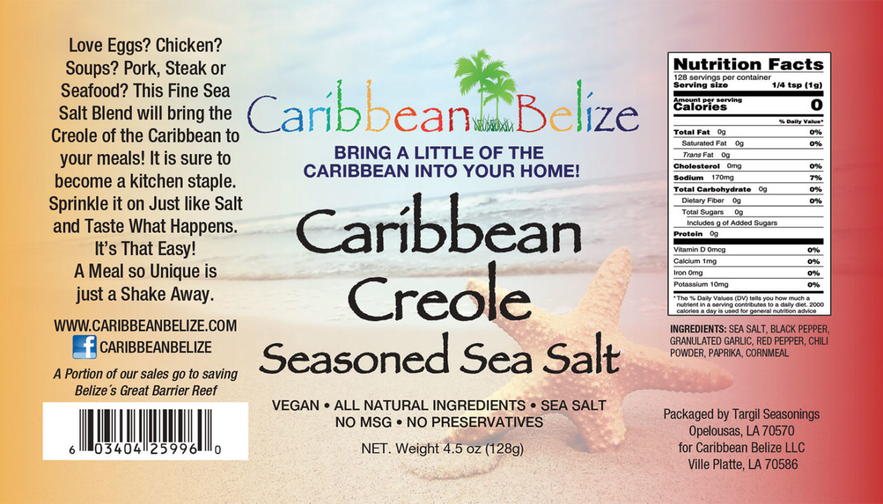 Caribbean Belize | Caribbean Creole - Product Label