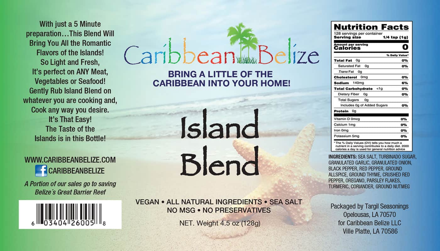 Caribbean Belize | Island Blend - Product Label