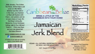Caribbean Belize | Jamaican Jerk Blen - Product Label